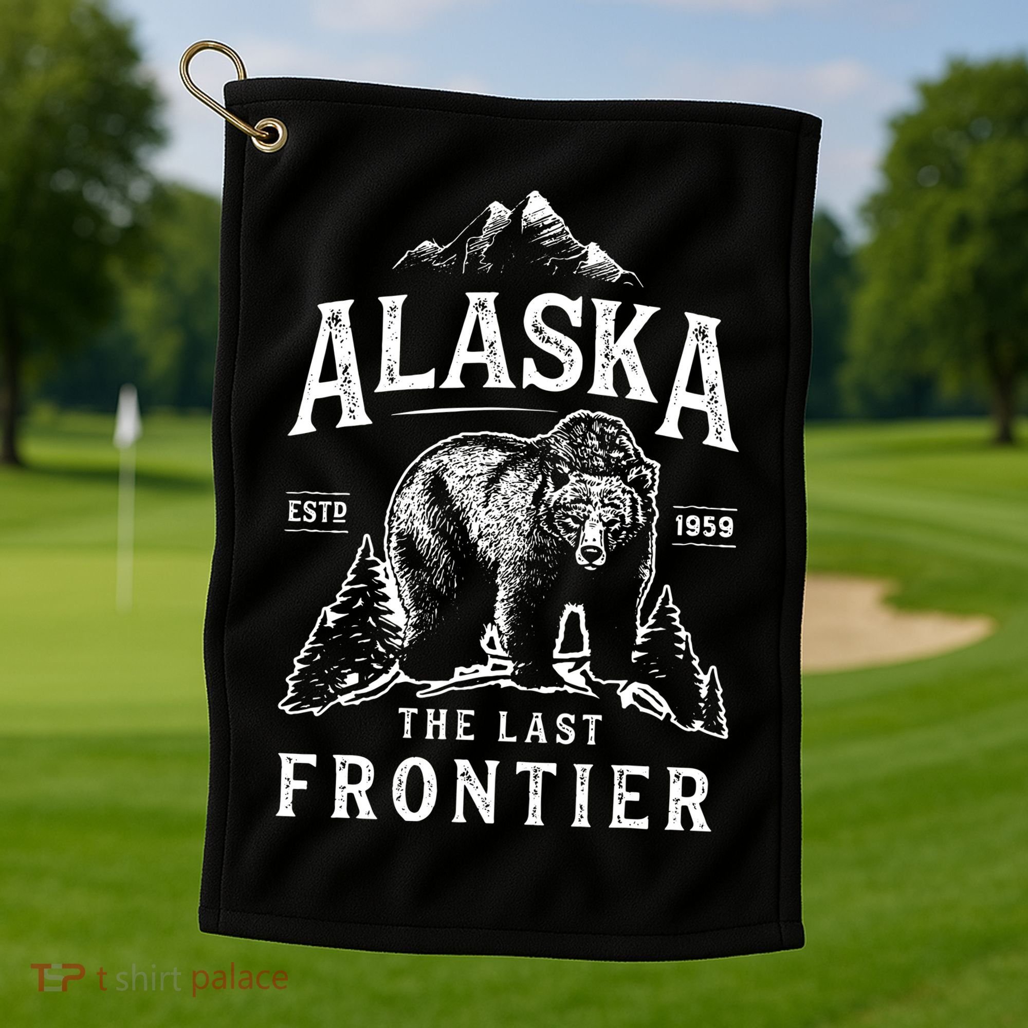Alaska The Last Frontier Bear Home Golf Towel