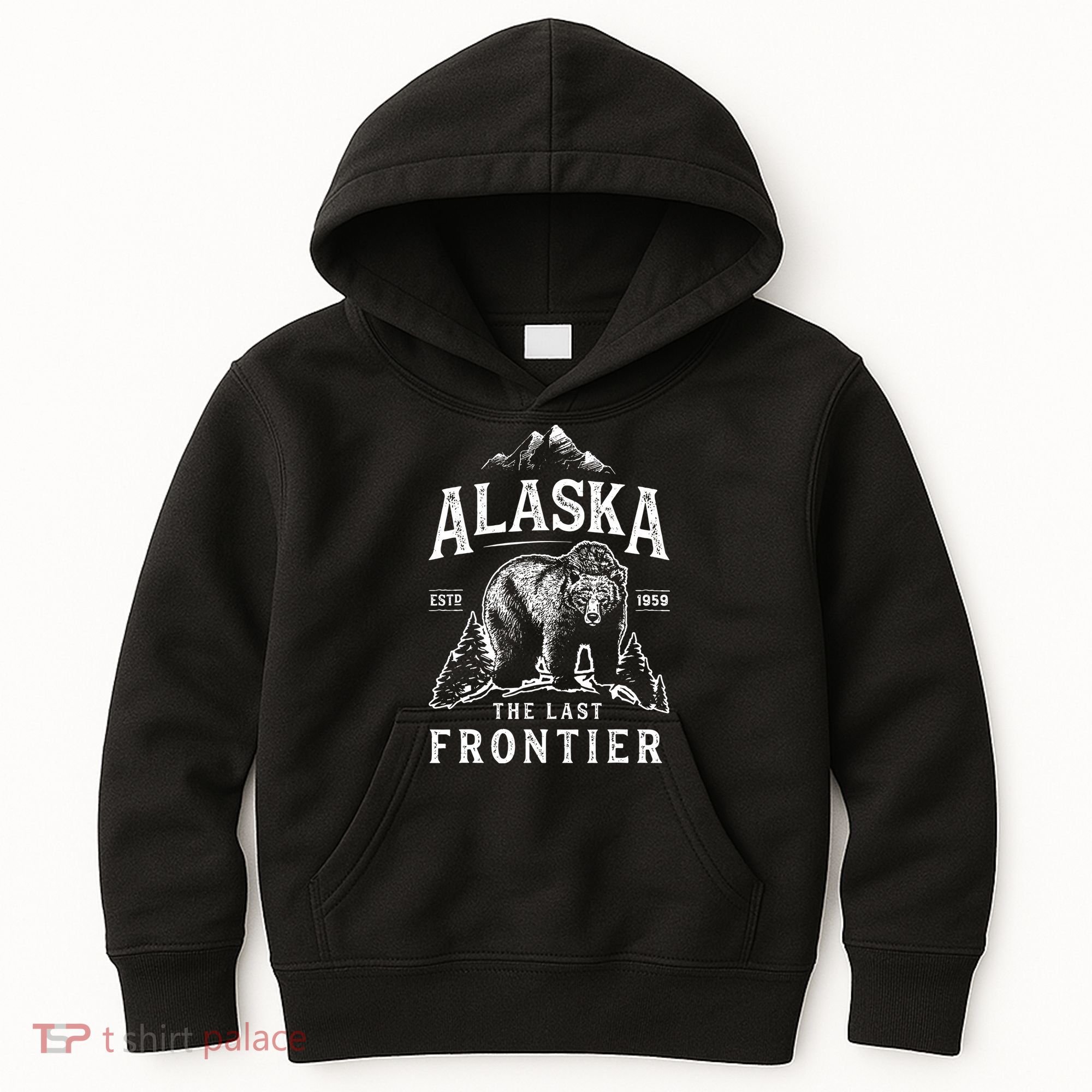 Alaska The Last Frontier Bear Home Kids Hoodie