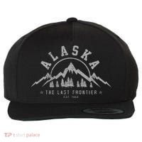 Alaska The Last Frontier Est. 1959 Mountains Nature Wool Snapback Cap thumb 0