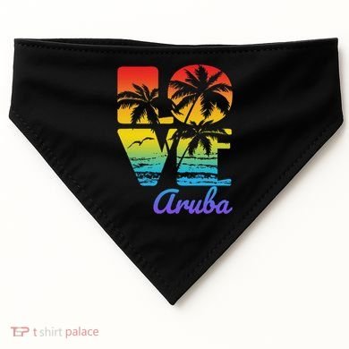 Aruba Tropical Love USA-Made Doggie Bandana