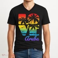 Aruba Tropical Love V-Neck T-Shirt thumb 2