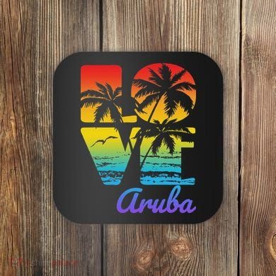 Aruba Tropical Love Coaster