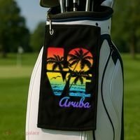 Aruba Tropical Love Golf Towel thumb 2