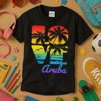 Aruba Tropical Love Kids T-Shirt thumb 3