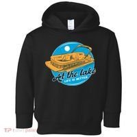 At The Lake Life Is Better Pontoon Toddler Hoodie thumb 0