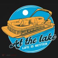 At The Lake Life Is Better Pontoon Toddler Hoodie thumb 2