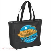 At The Lake Life Is Better Pontoon Tote Bag thumb 2