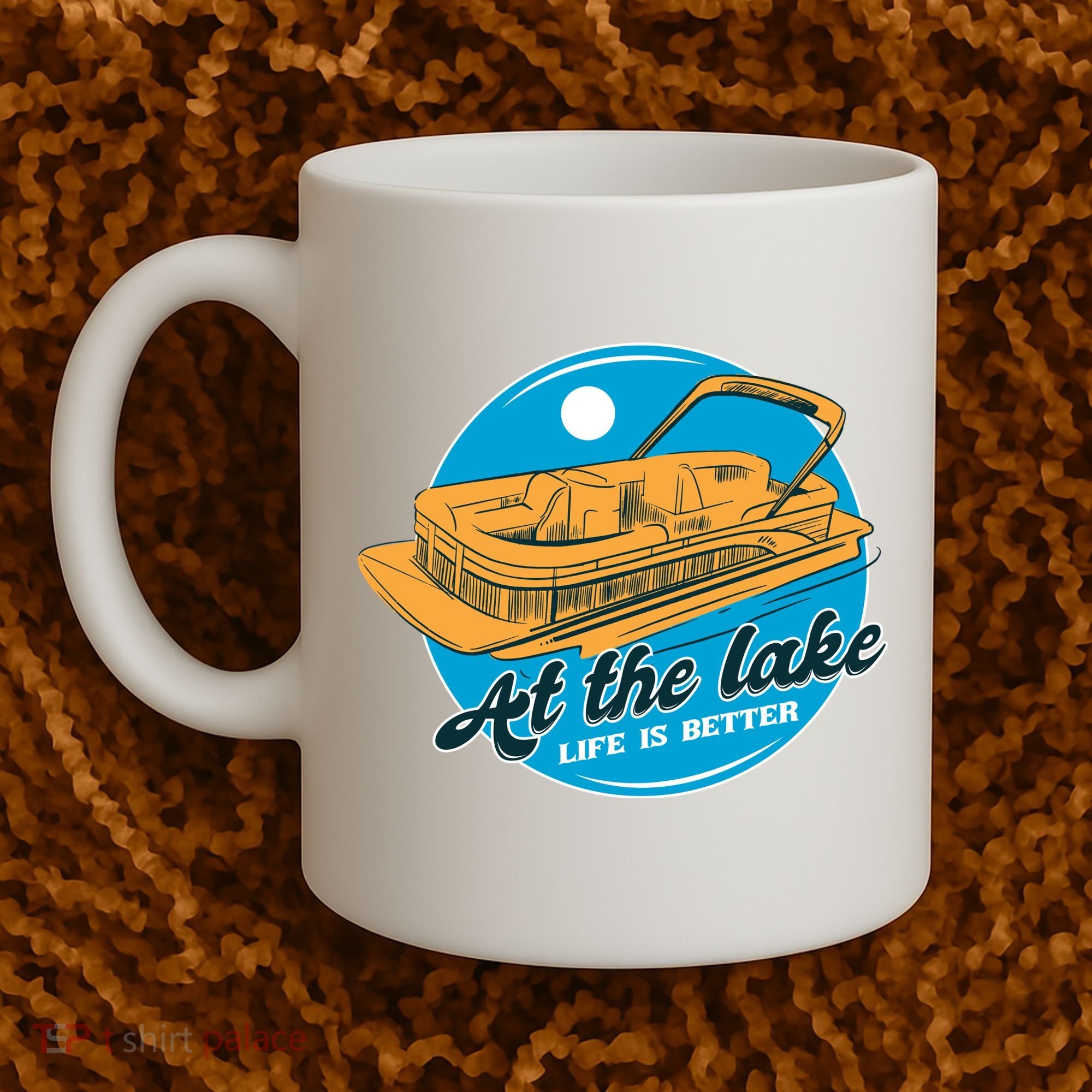 At The Lake Life Is Better Pontoon Coffee Mug
