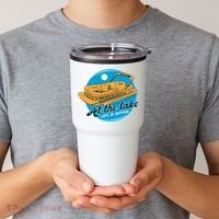 At The Lake Life Is Better Pontoon Tumbler thumb 2