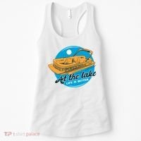 At The Lake Life Is Better Pontoon Women's Tank Top thumb 0