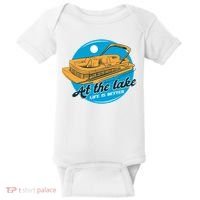 At The Lake Life Is Better Pontoon Baby Bodysuit thumb 0