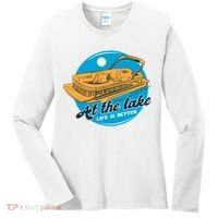 At The Lake Life Is Better Pontoon Women's Long Sleeve Shirt thumb 0