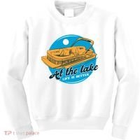 At The Lake Life Is Better Pontoon Kids Sweatshirt thumb 0