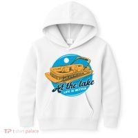 At The Lake Life Is Better Pontoon Kids Hoodie thumb 0
