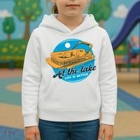At The Lake Life Is Better Pontoon Kids Hoodie thumb 3