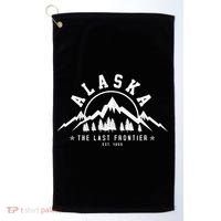 Alaska The Last Frontier Est 1959 Mountains Nature Gift Golf Towel thumb 0