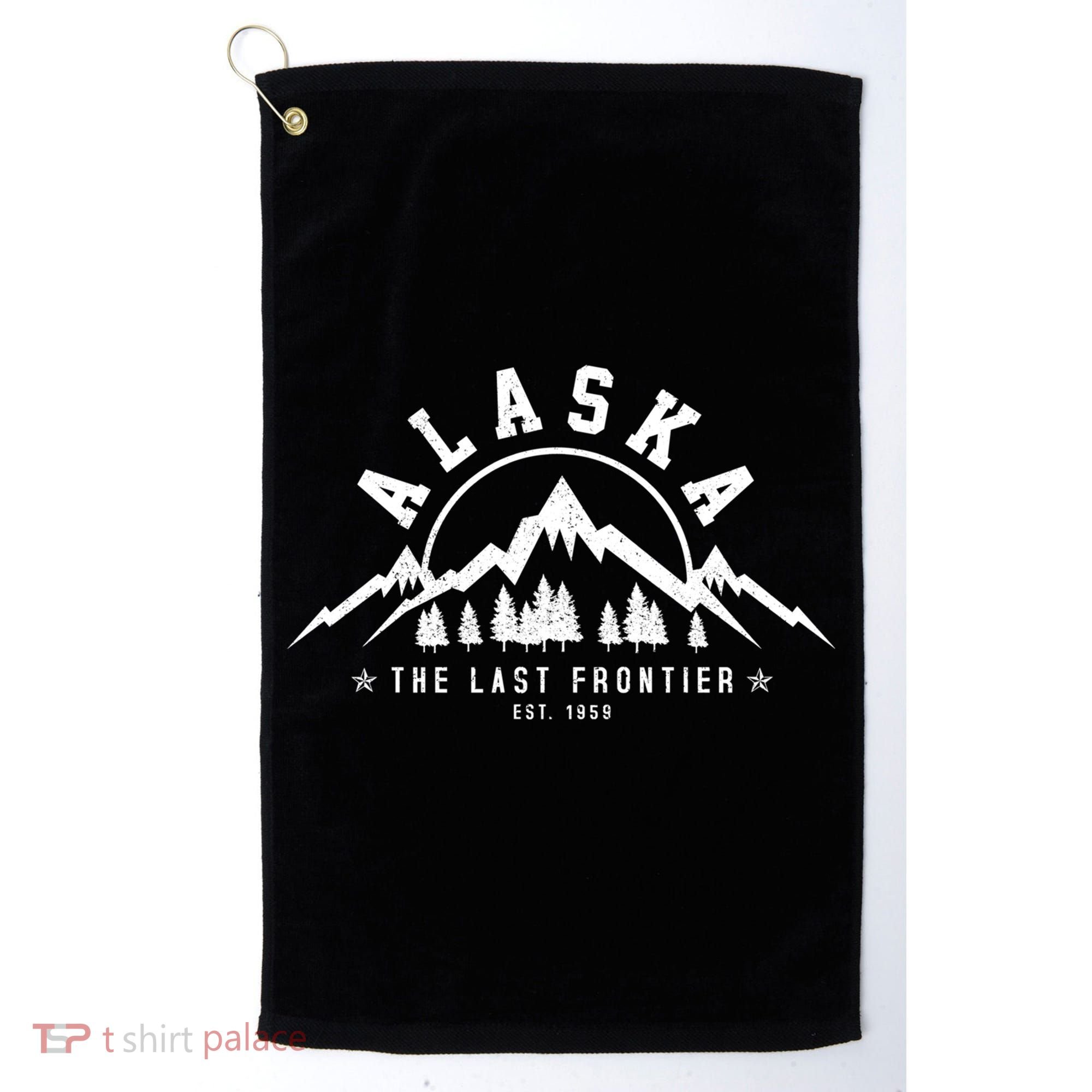 Alaska The Last Frontier Est 1959 Mountains Nature Gift Golf Towel