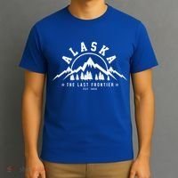 Alaska The Last Frontier Est 1959 Mountains Nature Gift T-Shirt thumb 3