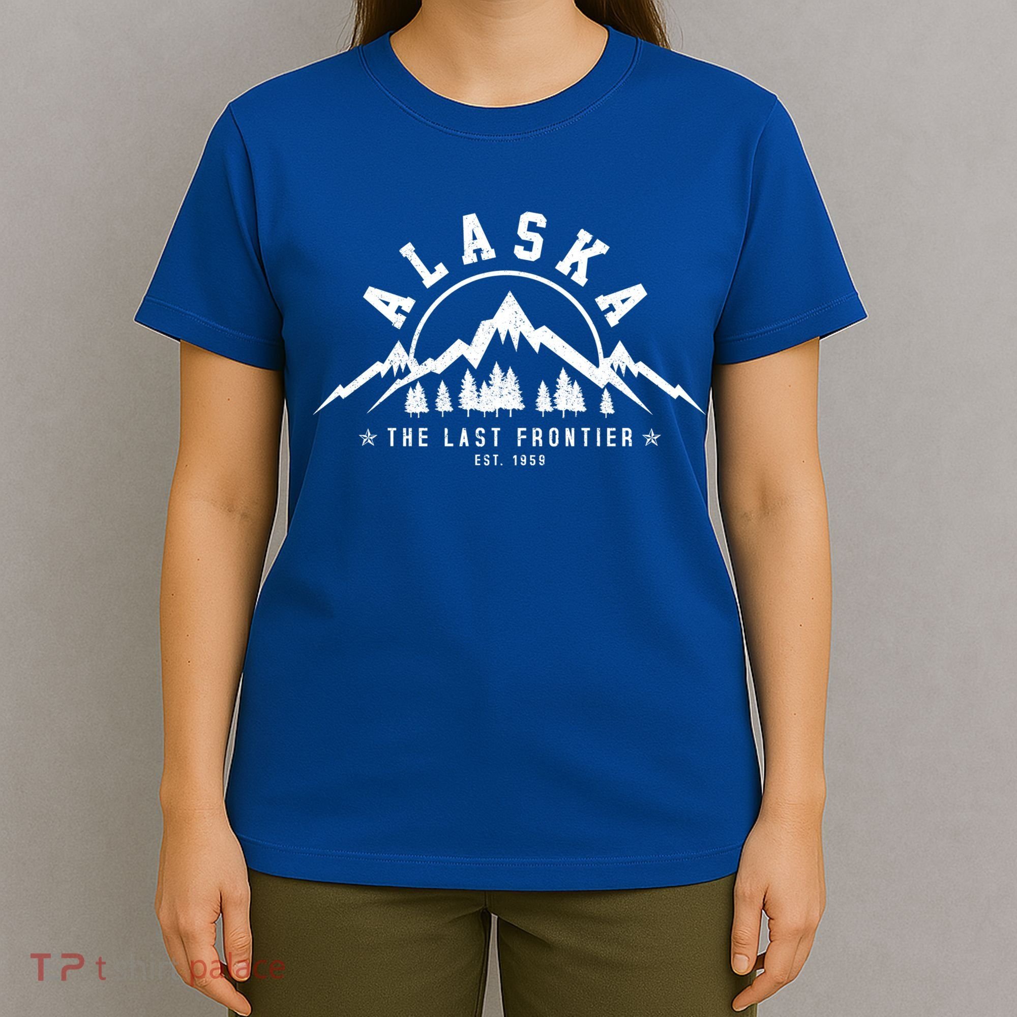 Alaska The Last Frontier Est 1959 Mountains Nature Gift T-Shirt