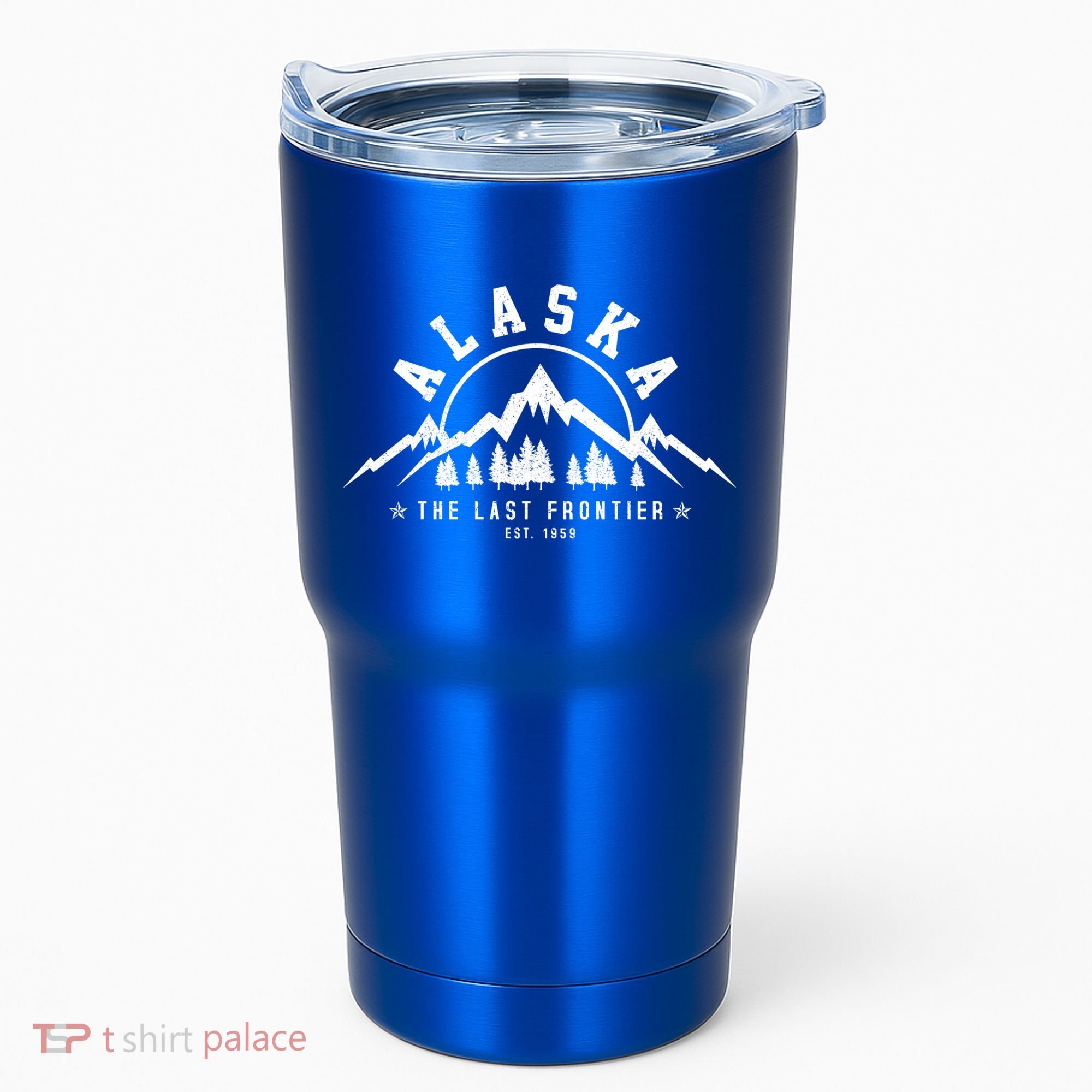 Alaska The Last Frontier Est 1959 Mountains Nature Gift Tumbler