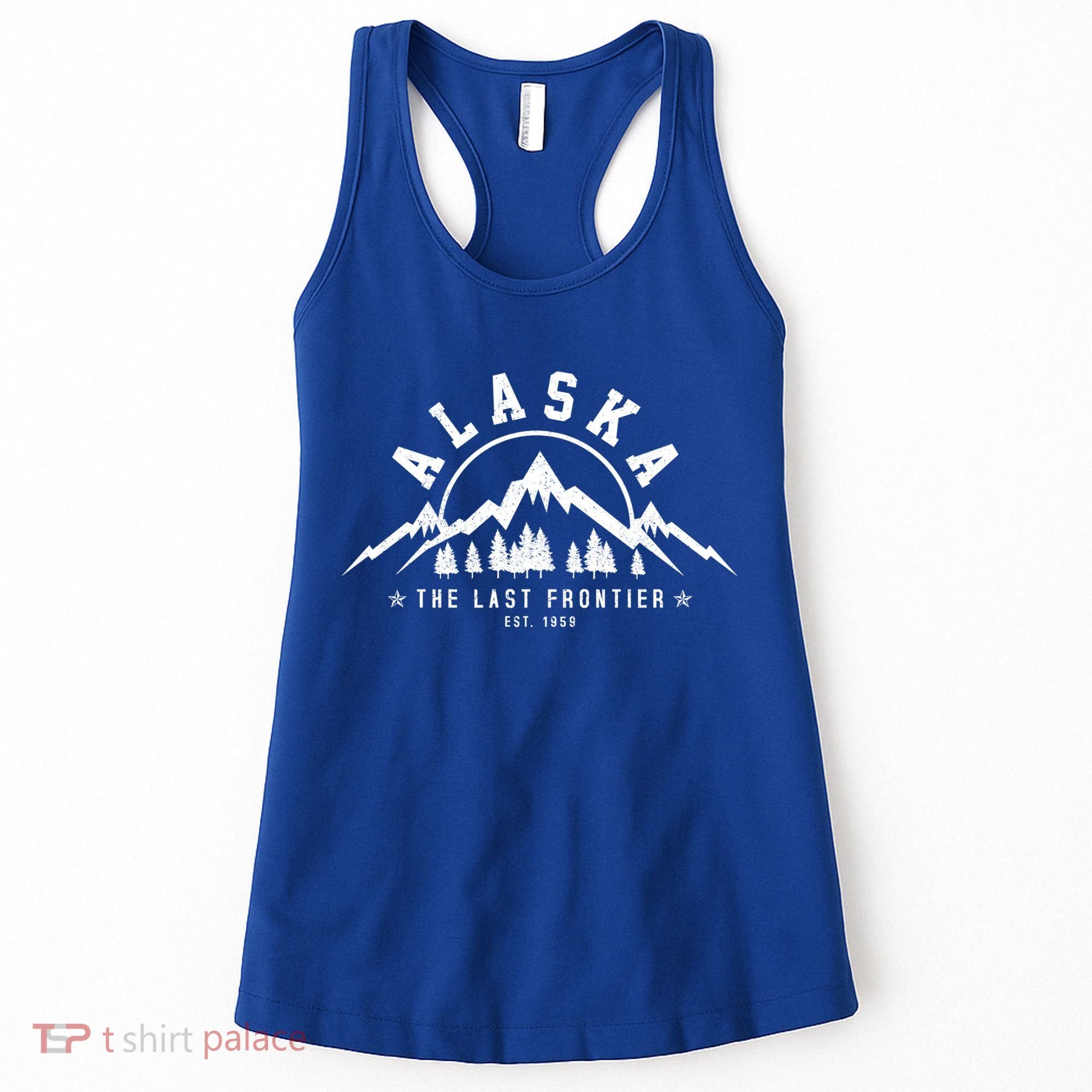 Alaska The Last Frontier Est 1959 Mountains Nature Gift Women's Tank Top