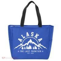 Alaska The Last Frontier Est 1959 Mountains Nature Gift Tote Bag thumb 0