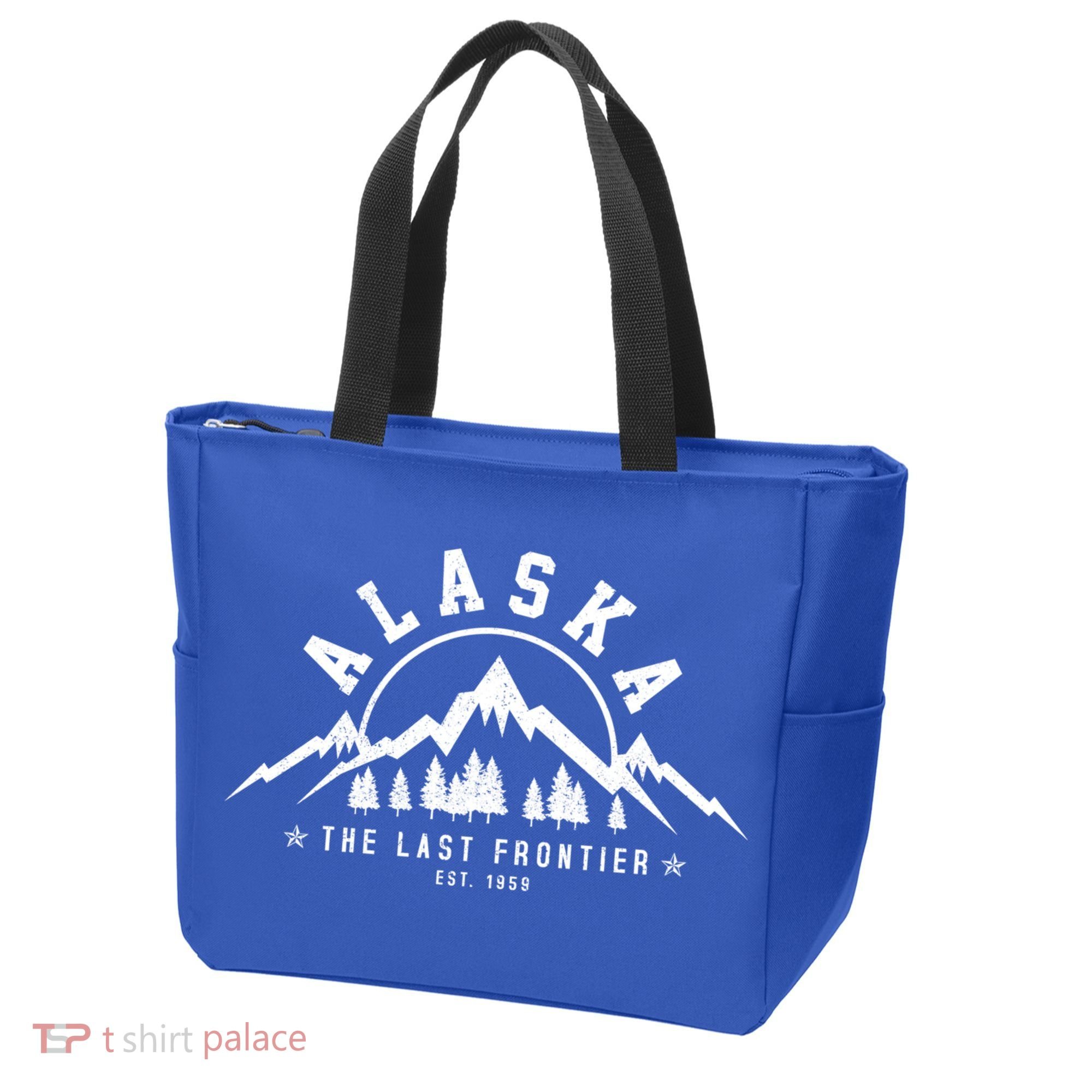Alaska The Last Frontier Est 1959 Mountains Nature Gift Tote Bag