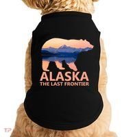 Alaska The Last Frontier Grizzly Bear Lake Gift Funny Gift Doggie Tank thumb 0