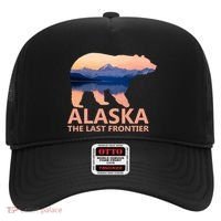 Alaska The Last Frontier Grizzly Bear Lake Gift Funny Gift Hat thumb 0