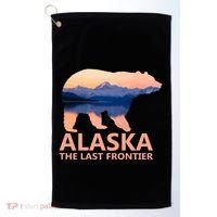 Alaska The Last Frontier Grizzly Bear Lake Gift Funny Gift Golf Towel thumb 0