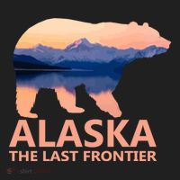 Alaska The Last Frontier Grizzly Bear Lake Gift Funny Gift Golf Towel thumb 3