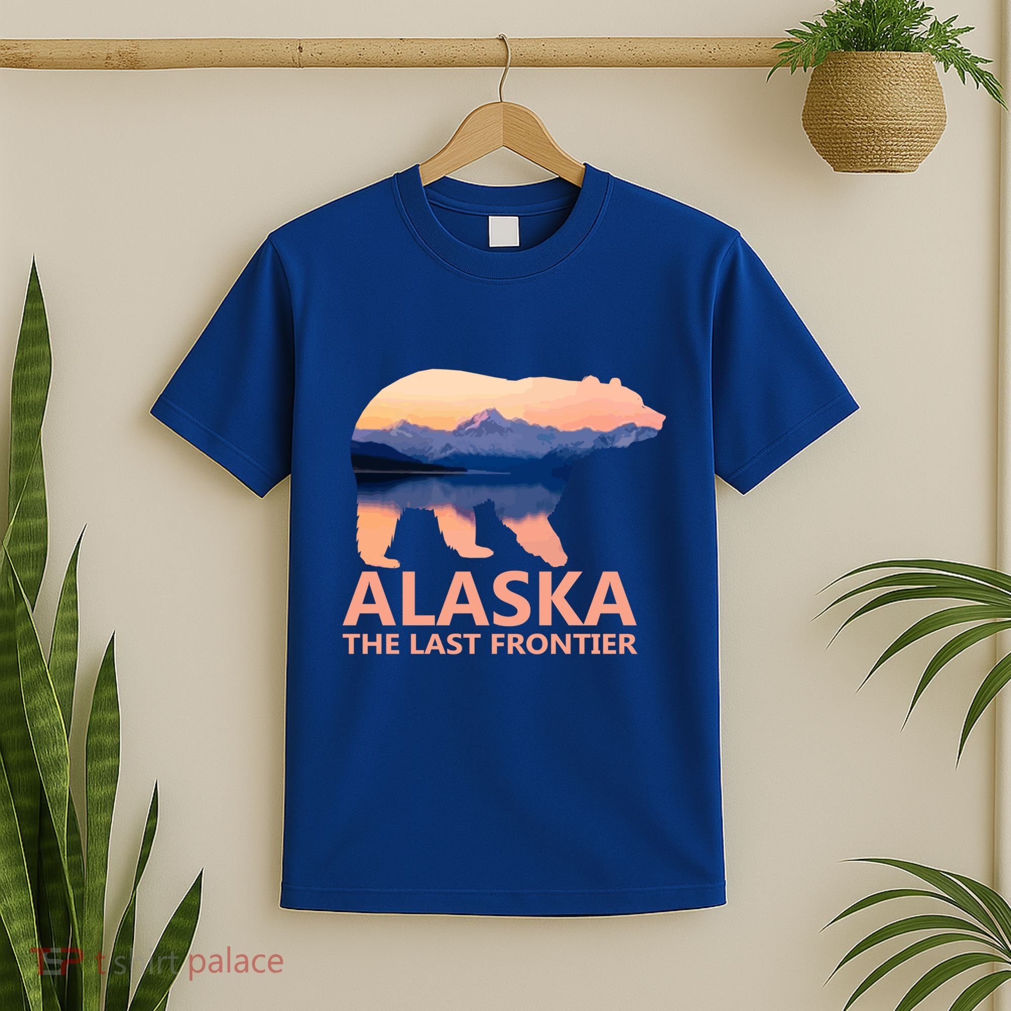 Alaska The Last Frontier Grizzly Bear Lake Gift Funny Gift T-Shirt