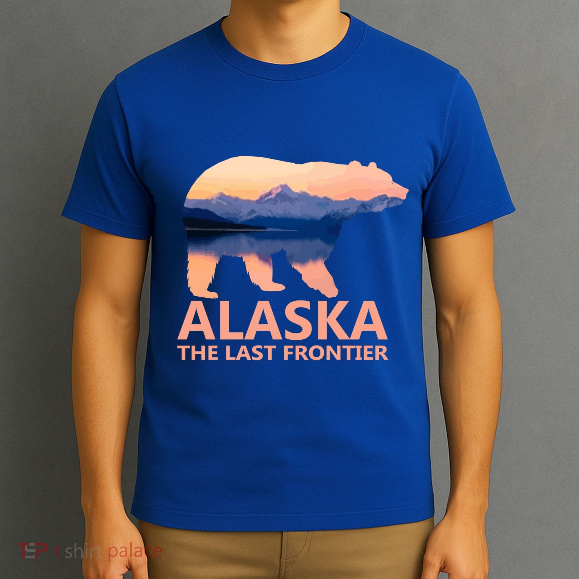 Alaska The Last Frontier Grizzly Bear Lake Gift Funny Gift T-Shirt