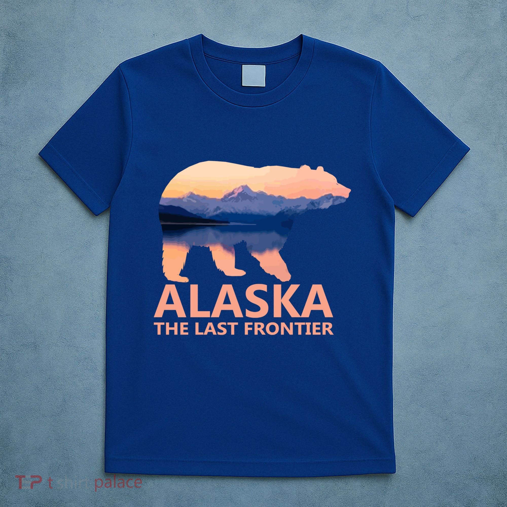 Alaska The Last Frontier Grizzly Bear Lake Gift Funny Gift T-Shirt