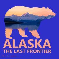 Alaska The Last Frontier Grizzly Bear Lake Gift Funny Gift Coaster thumb 2