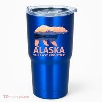 Alaska The Last Frontier Grizzly Bear Lake Gift Funny Gift Tumbler thumb 0
