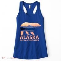 Alaska The Last Frontier Grizzly Bear Lake Gift Funny Gift Women's Tank Top thumb 0