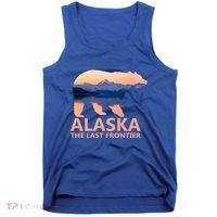 Alaska The Last Frontier Grizzly Bear Lake Gift Funny Gift Tank Top thumb 0