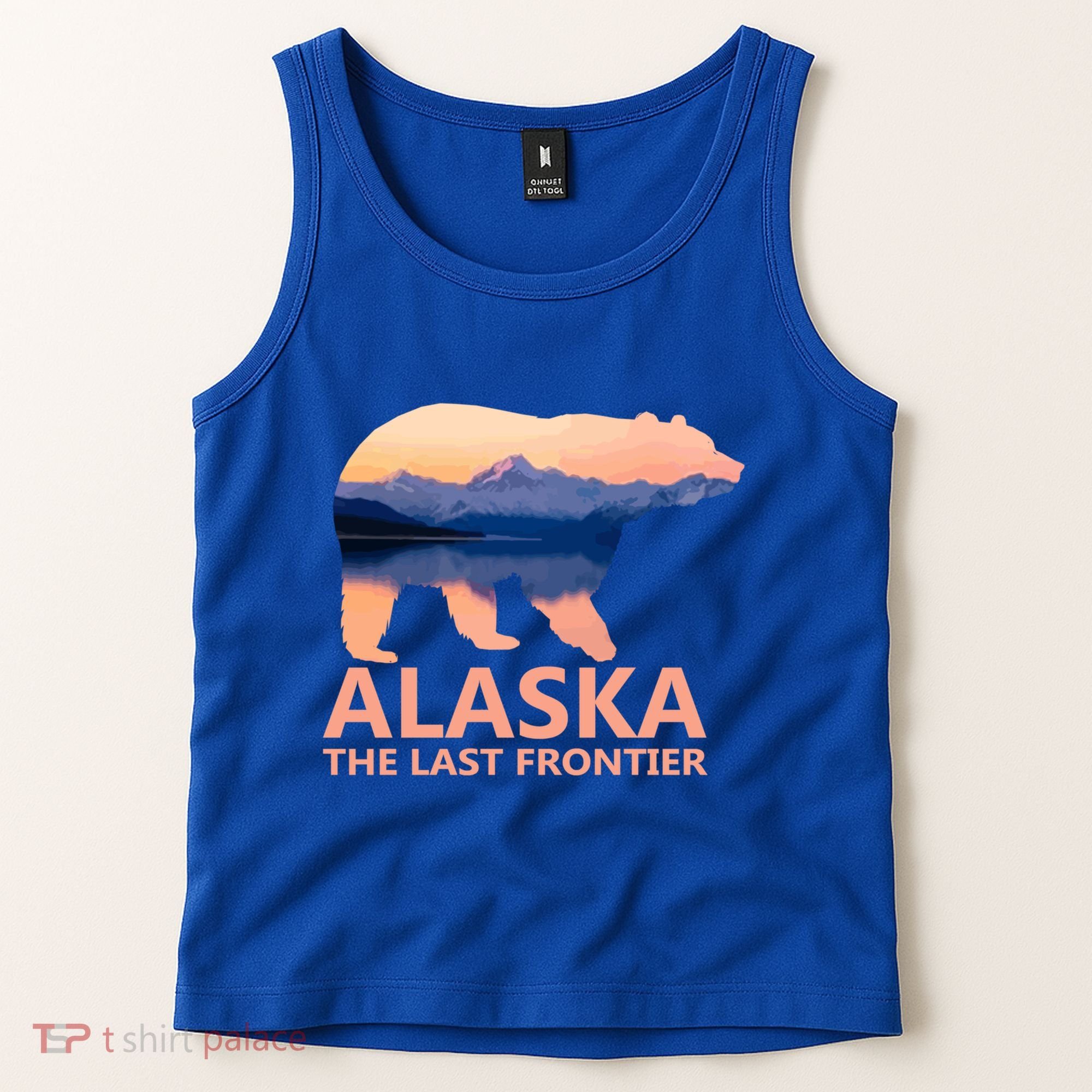 Alaska The Last Frontier Grizzly Bear Lake Gift Funny Gift Tank Top