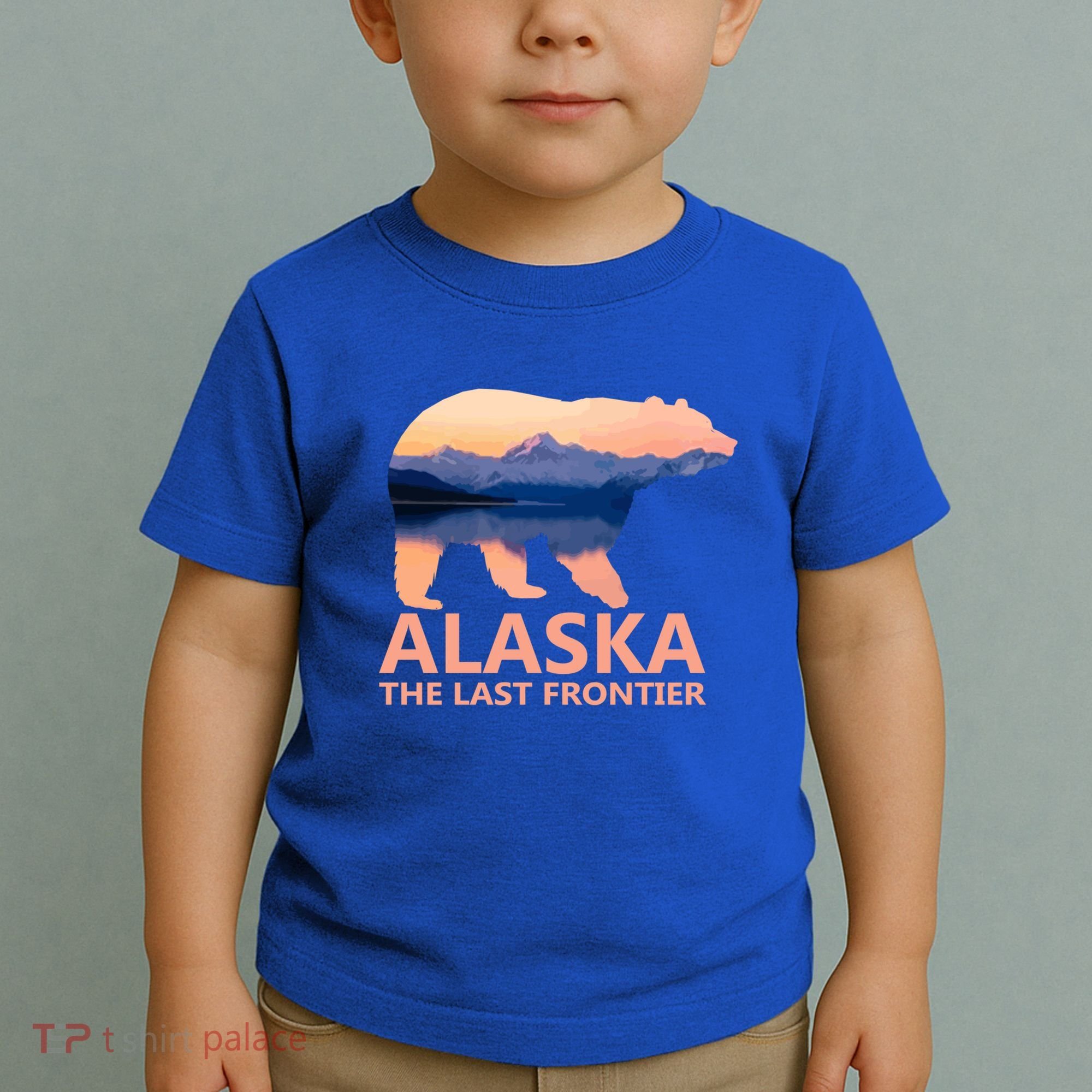 Alaska The Last Frontier Grizzly Bear Lake Gift Funny Gift Toddler T-Shirt