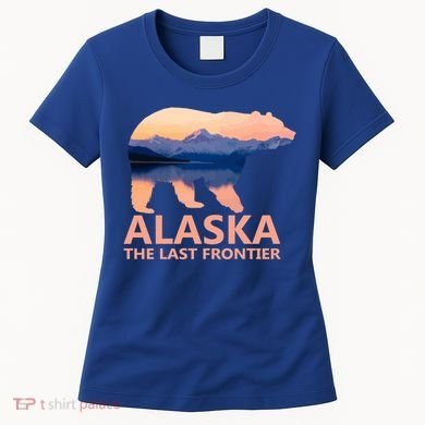 Alaska The Last Frontier Grizzly Bear Lake Gift Funny Gift Women's T-Shirt