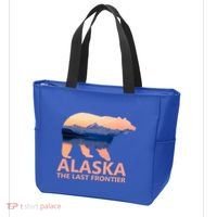 Alaska The Last Frontier Grizzly Bear Lake Gift Funny Gift Tote Bag thumb 3