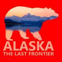 Alaska The Last Frontier Grizzly Bear Lake Gift Funny Gift Santa Hat thumb 1