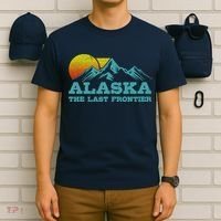 Alaska The Last Frontier Vintage Mountains Sunset Souvenir T-Shirt thumb 6