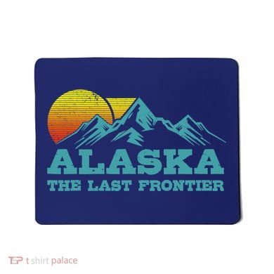 Alaska The Last Frontier Vintage Mountains Sunset Souvenir Mousepad