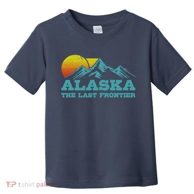 Alaska The Last Frontier Vintage Mountains Sunset Souvenir Toddler T-Shirt