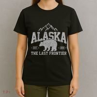 Alaska The Last Frontier Est 1959 Grizzly Bear Mountains T-Shirt thumb 4