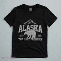 Alaska The Last Frontier Est 1959 Grizzly Bear Mountains T-Shirt thumb 5