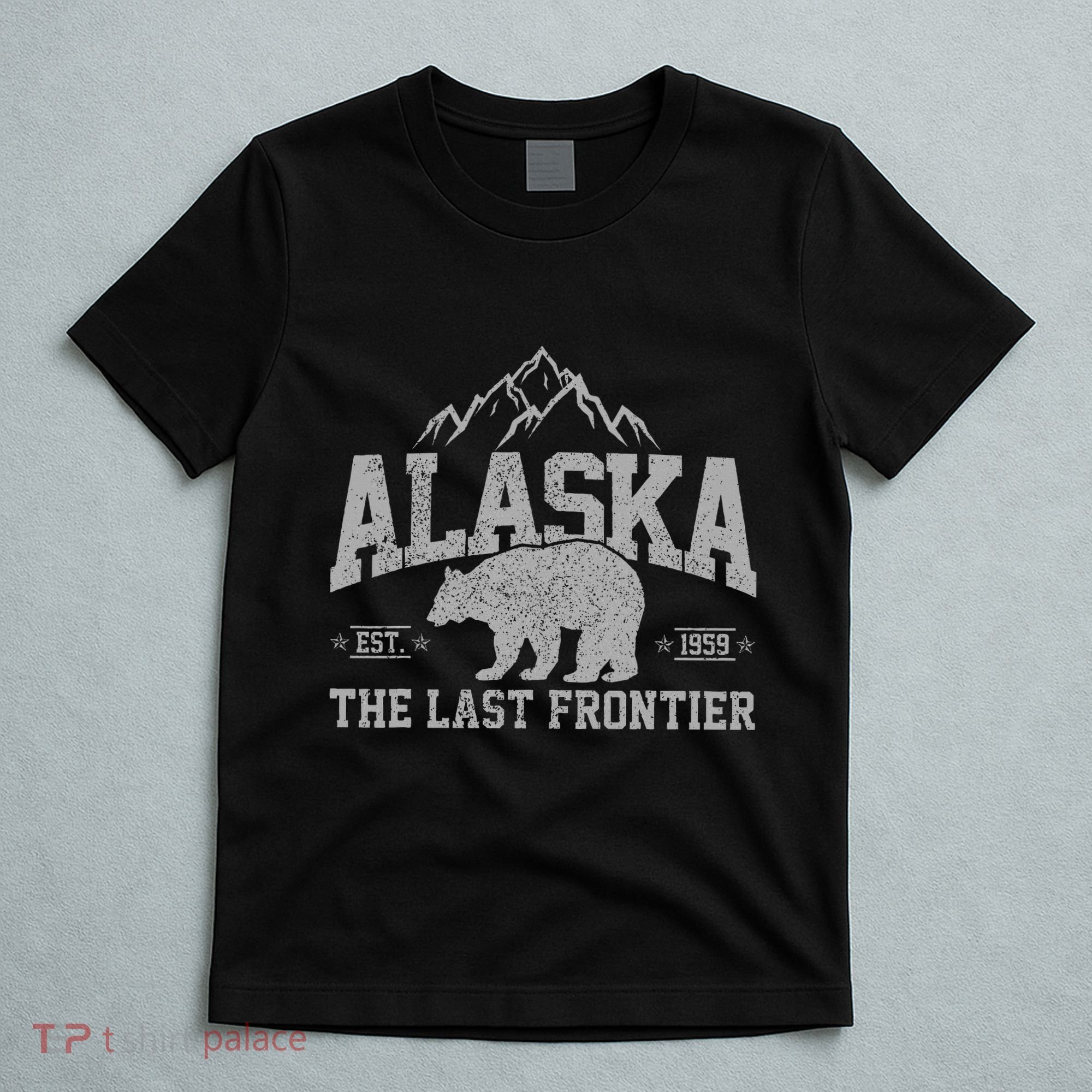 Alaska The Last Frontier Est 1959 Grizzly Bear Mountains T-Shirt