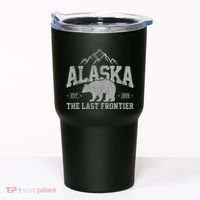 Alaska The Last Frontier Est 1959 Grizzly Bear Mountains Tumbler thumb 0